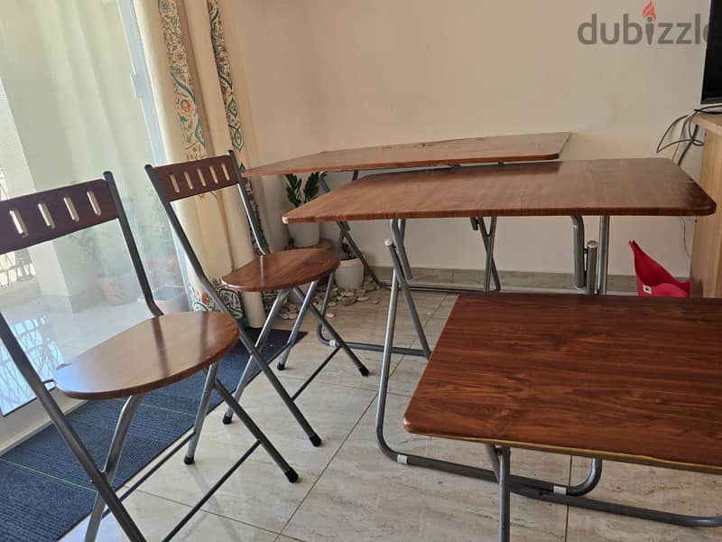 3 Tables and 4 chairs for sale - Expat leaving Oman 3