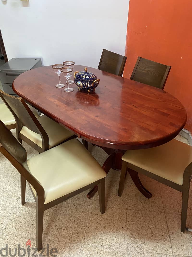 Wooden Dining Table + 5 FREE chairs for BEST price 0