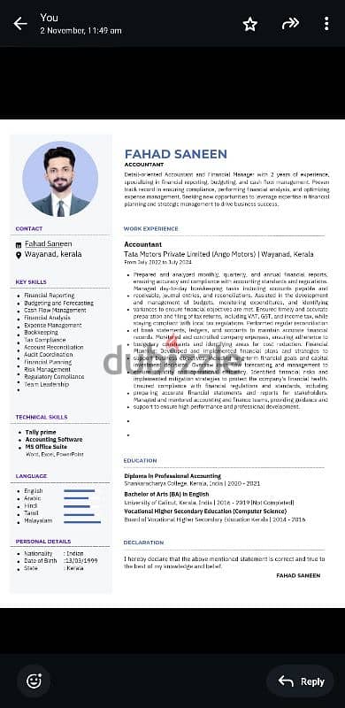 Im searching for accountant job