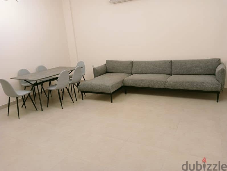 Lshape sofa Dinneng with 6 chairs 2