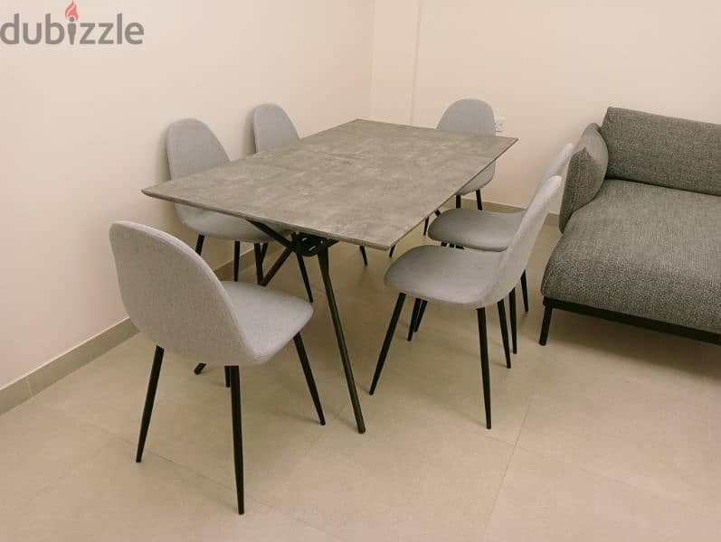 Lshape sofa Dinneng with 6 chairs 3