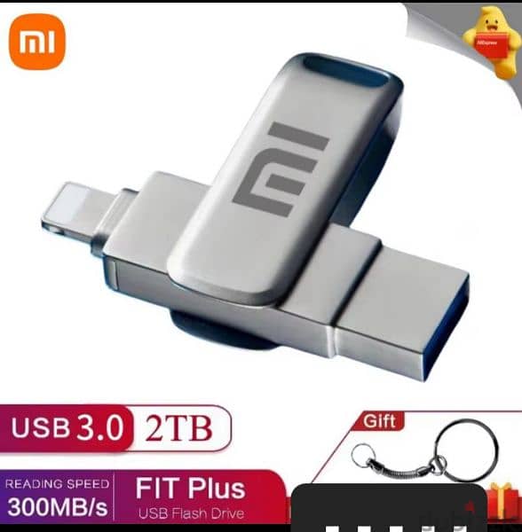 Xiaomi 2 in 1 iphone + Usb Flash drive [2tb] Two tera bite. 0