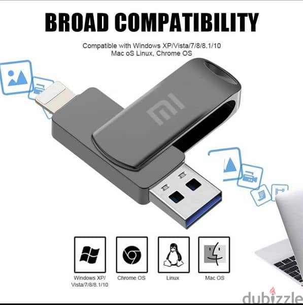 Xiaomi 2 in 1 iphone + Usb Flash drive [2tb] Two tera bite. 4