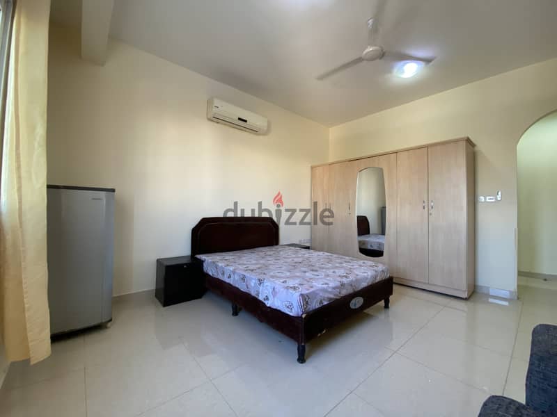 FULLY FURNISHED spacious room with attached bathroom in Al Ghubra 0