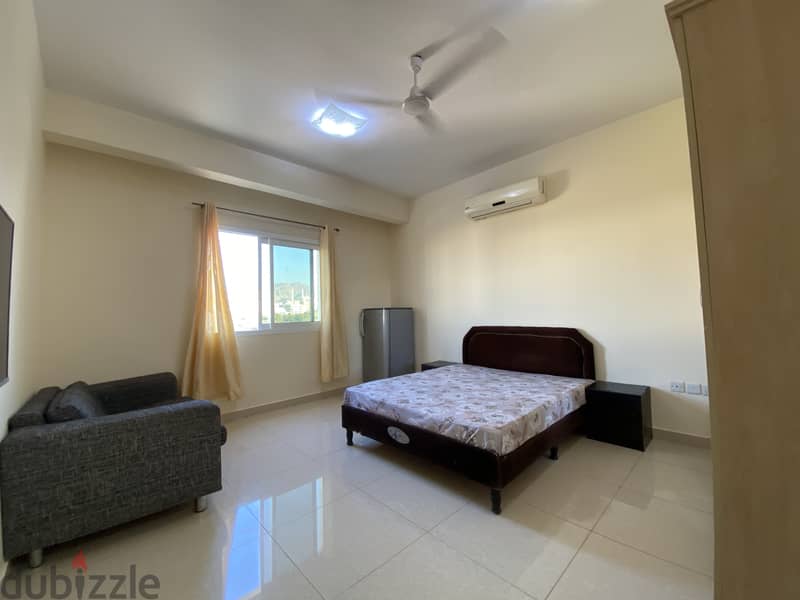 FULLY FURNISHED spacious room with attached bathroom in Al Ghubra 1