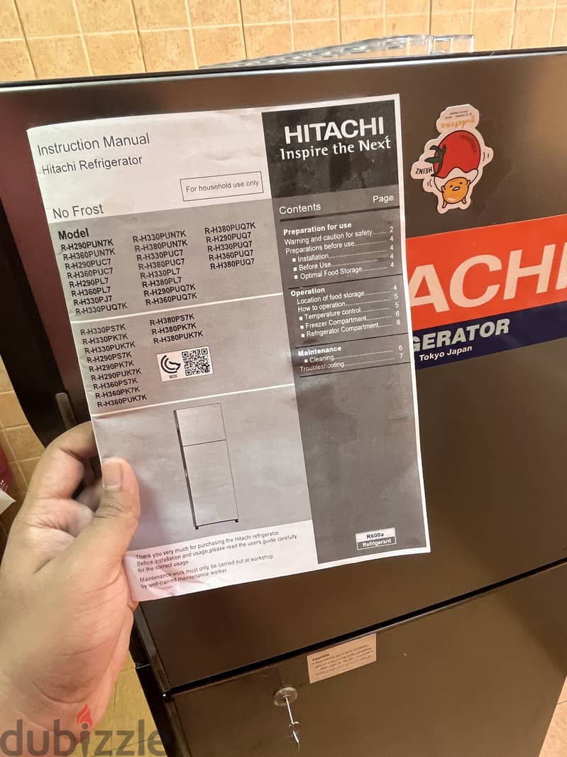 Hitachi 290L fridge for sale 8