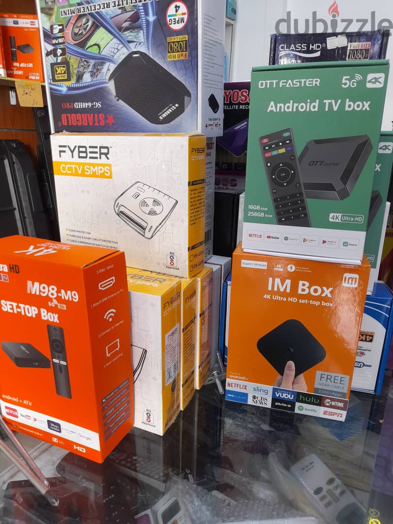 we have all type Internet raouter and android box sells and install 0