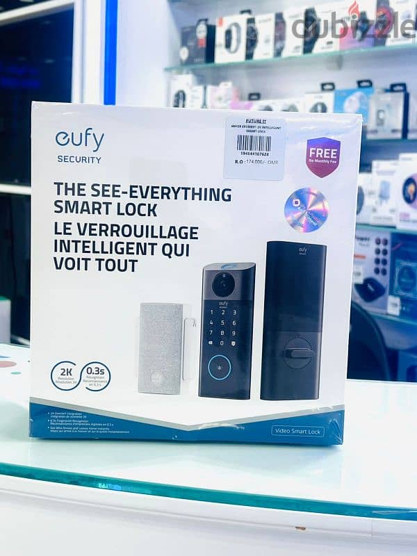 eufy Video Smart Lock S330, 3-in-1 Camera+Doorbell+Fingerprint , 0