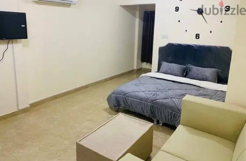 Furnished 1 bedroom with attached bathroom and kitchen Al Ghubrah 0