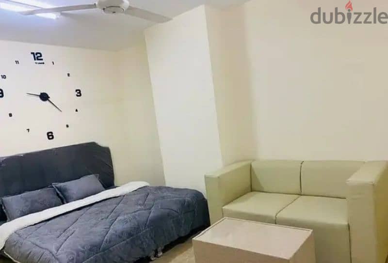 Furnished 1 bedroom with attached bathroom and kitchen Al Ghubrah 1