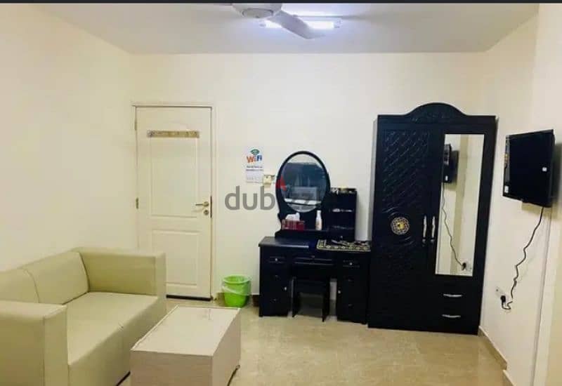 Furnished 1 bedroom with attached bathroom and kitchen Al Ghubrah 3