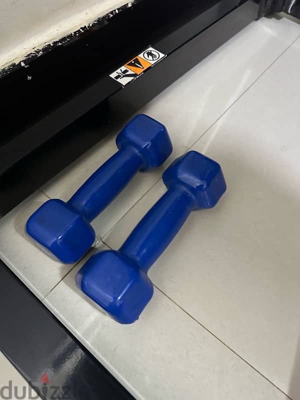 olympia treadmil with dumbells 5