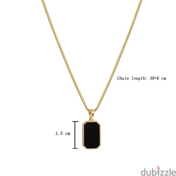 Minimalist rectangular necklace 3