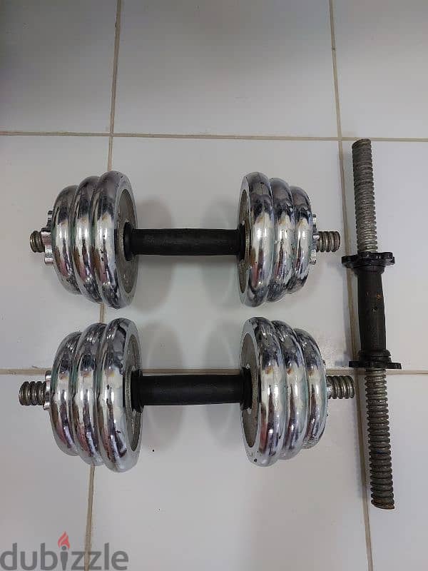 Bench + dumbbell + bar 2