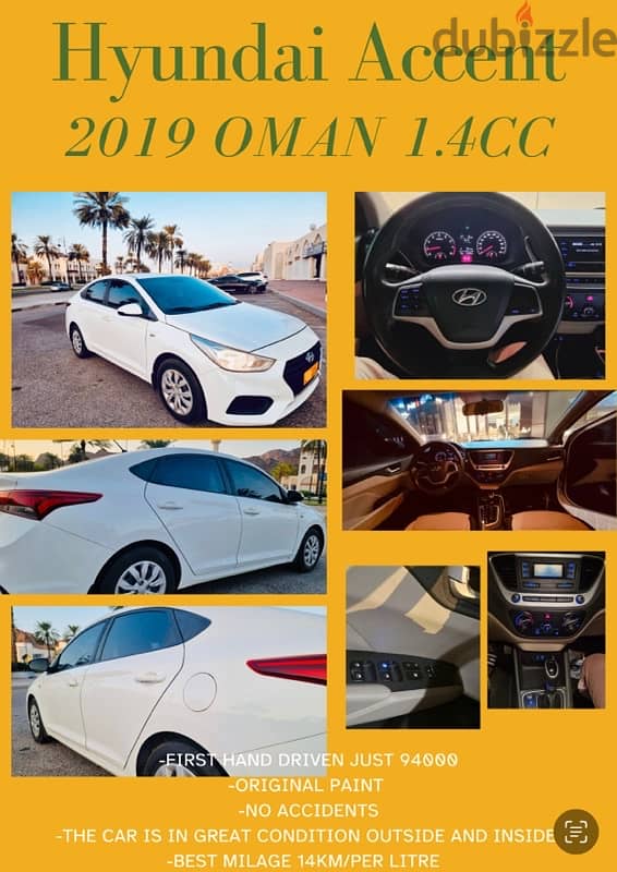 Hyundai Accent 2019 Oman Agency 1.4 0