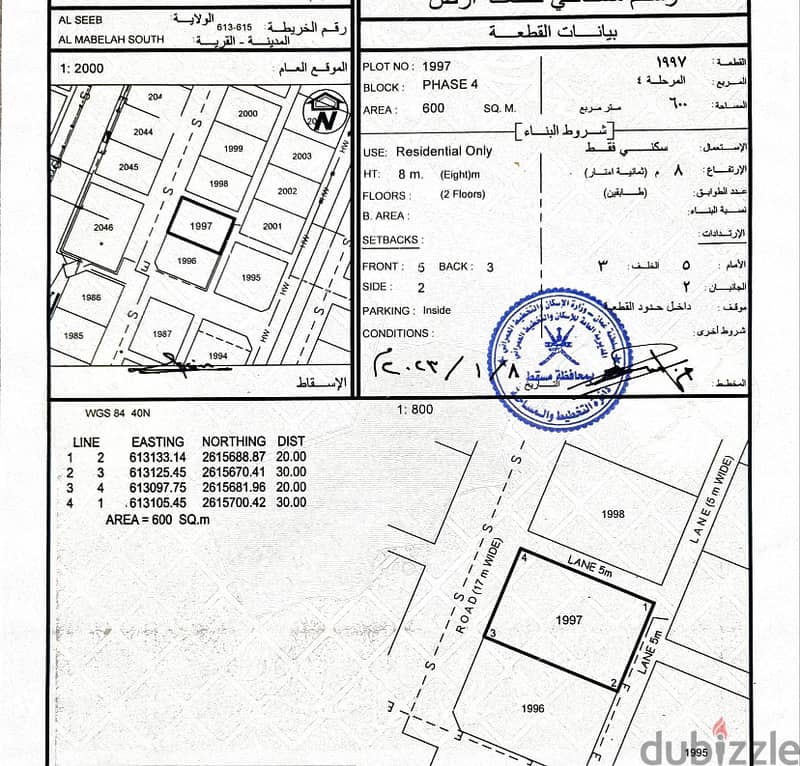 ‏أرض سكني في معبيله الرابعة خلف صناعية مساحة ٦٠٠ مطلوب ٥٠ الف 0