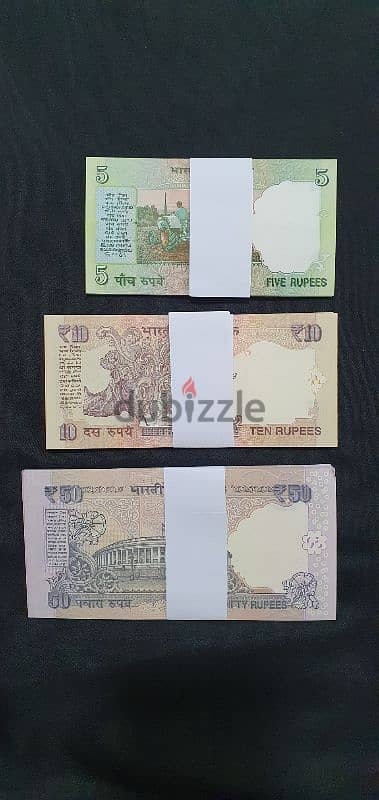 Indian Rupees Incomplete Mini Bundles Serial UNC CRISP 1