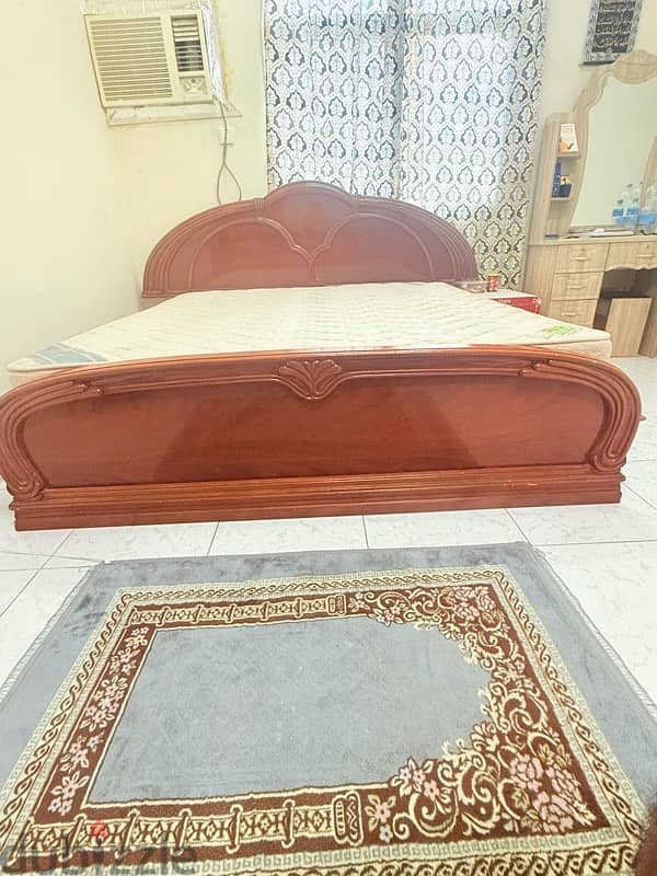 Double Bed With mattress Very good condition like new 2