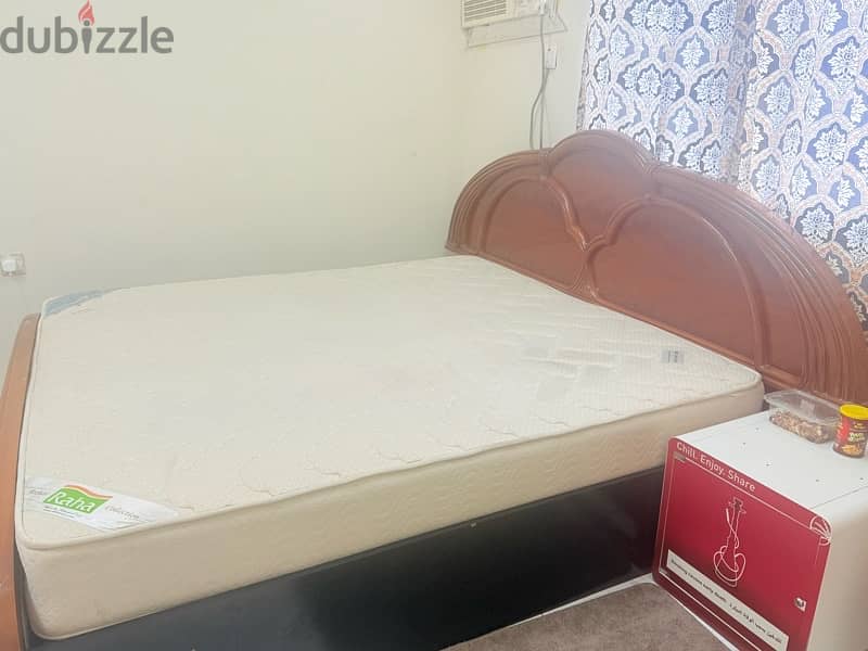 Double Bed With mattress Very good condition like new 4