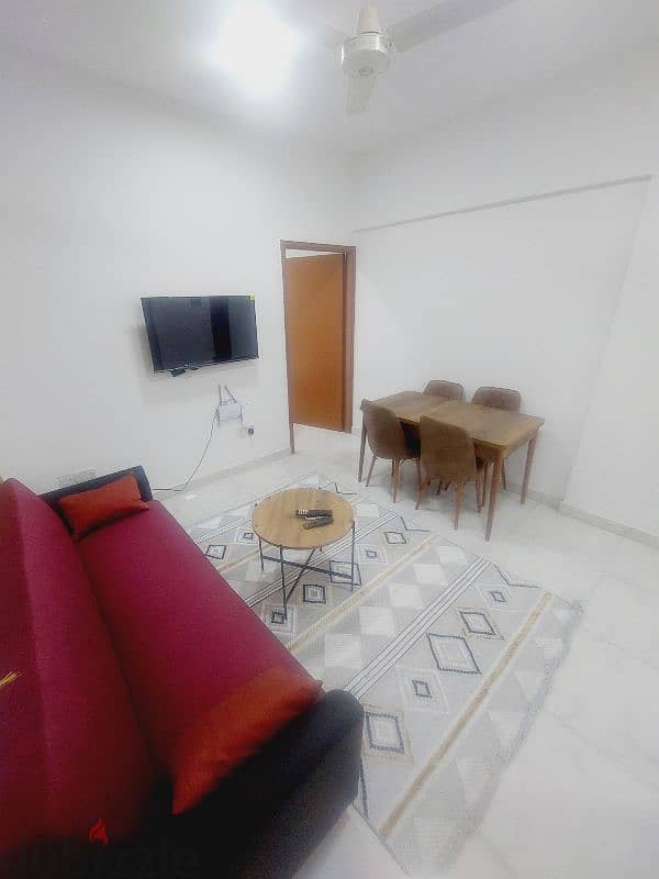 flat 1bhk in elkhwair with all furniture new 1