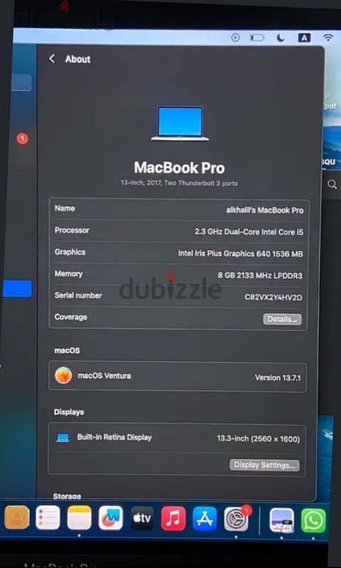 MacBook Pro 2017 7