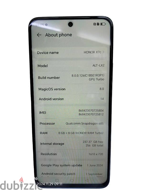 HONOR X7C 256GB 8+8RAM 11MONTH HAVE WARRANTY AVAILABLE 1