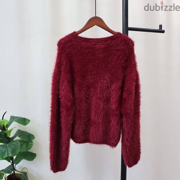 Irregular Nail Drill Mink Fur Knitted Sweater Top 3