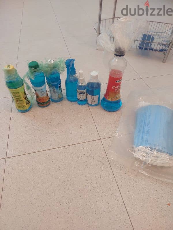 sanitizer and mask available. . 100bz used bacteria. . . room,hand,sofa,etc 0