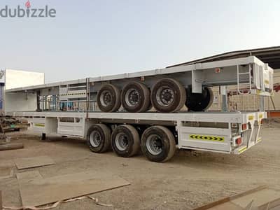 flat trailer. with used ror axle baloon. New tyre rim. available oman