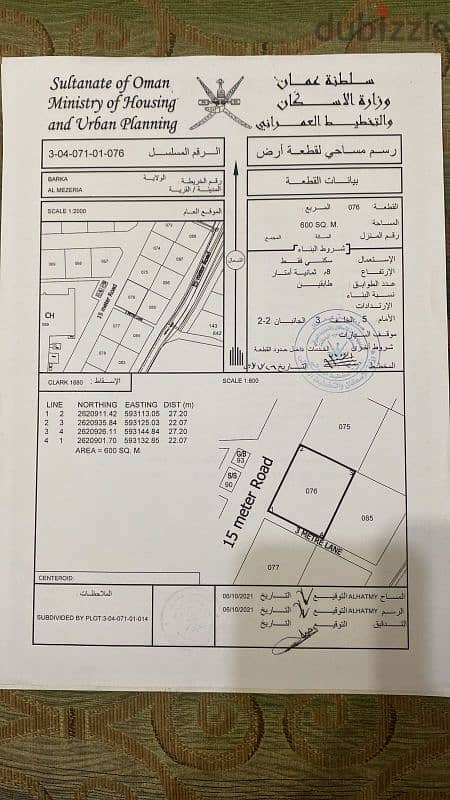 ارض للبيع في بركاء بالقرب من الطريق الساحلي 0