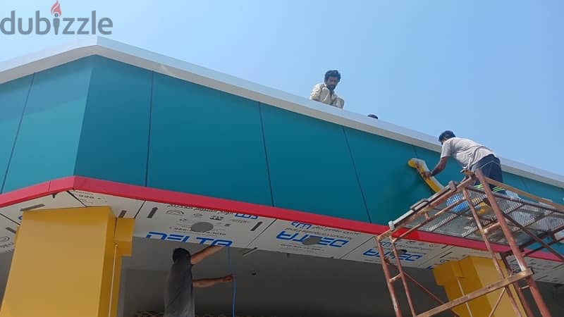 اعمال اللوحات ونيون وكلادينج all sign boards and cladding works 4