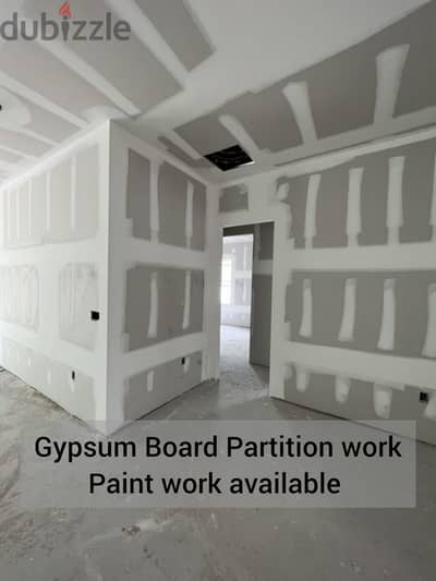 Gypsum board partition and Paint work available