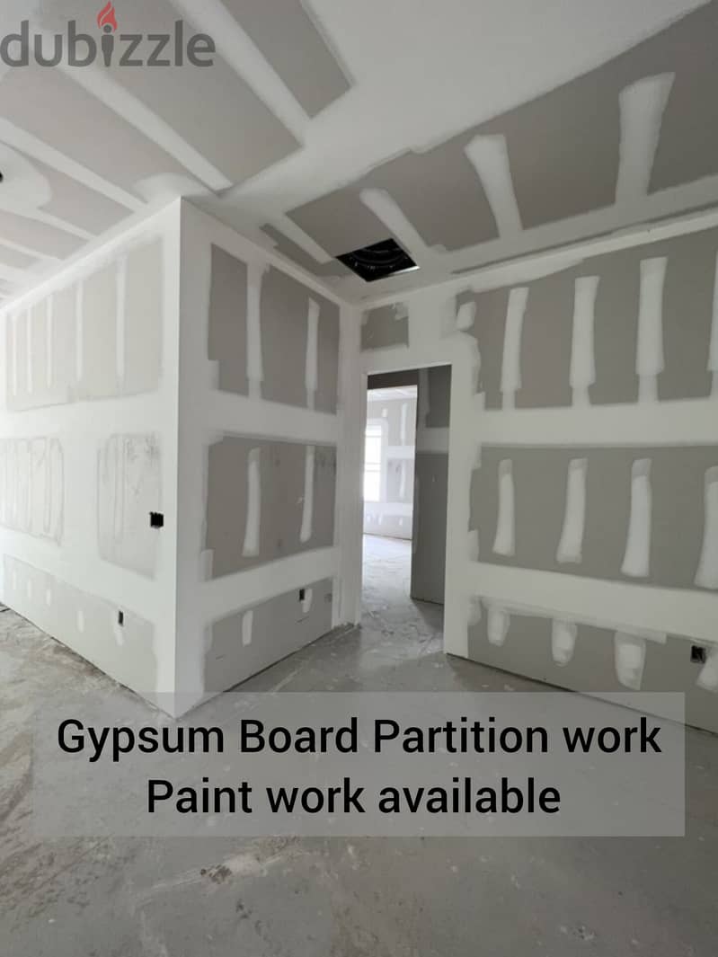 Gypsum board partition and Paint work available 0