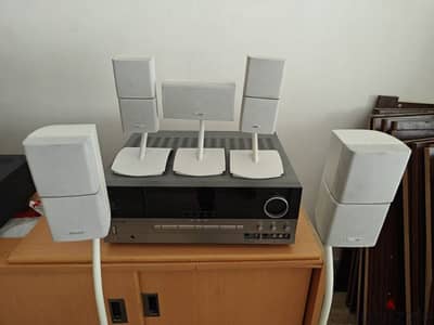 Bose double cube speaker with stands.