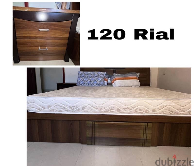 King size bed with mattress and wardrobe 0