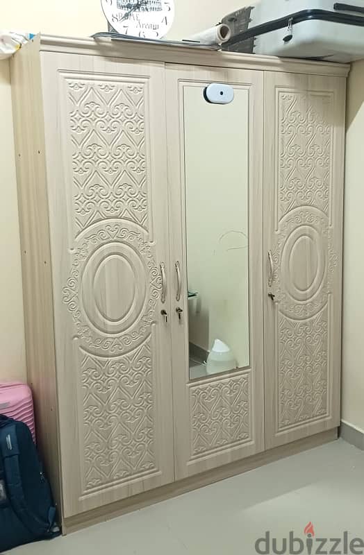 cupboard with full size mirror in mint condition 0