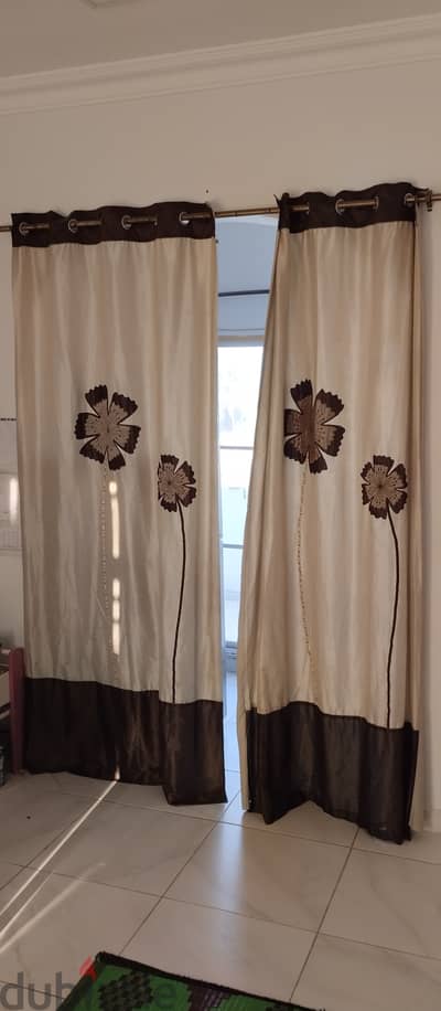 Curtain with rod