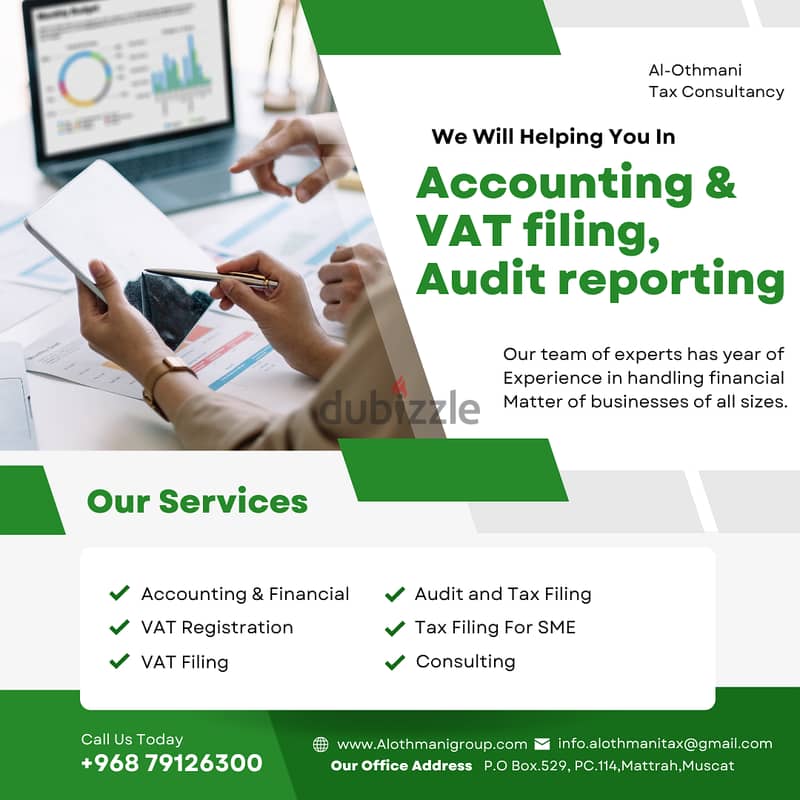 Book-keeping, Accounting, VAT filing, Audit, Tax filing Services 0