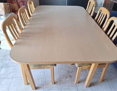 Dining table with 6 chairs