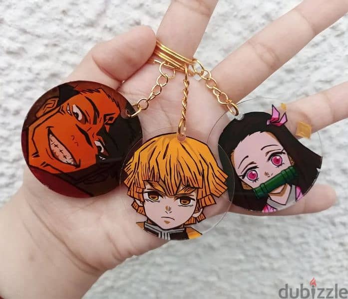 Anime characters handpainted acrylic keychains 0