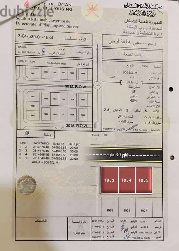 انا المالك. . للبيع ثلاث اراضي شبك في بركاء القريحة الثامنة 0