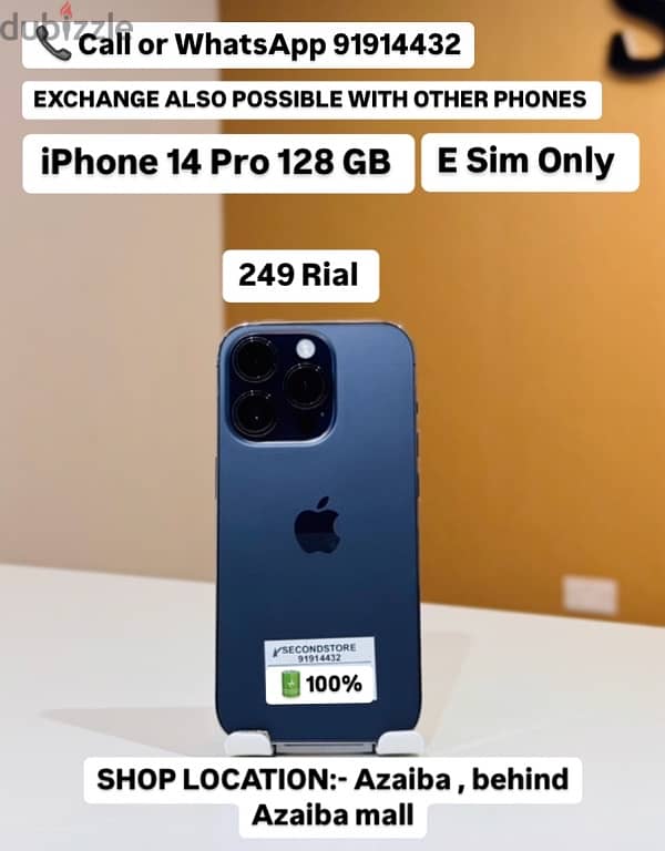 iPhone 14 Pro 128 GB E Sim Only usa spec 0