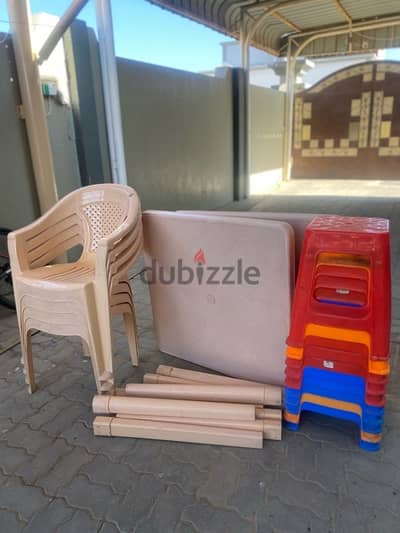 Plastic Table and Chairs