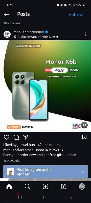 Honor X6b Makkah Hypermarket saham 90236950