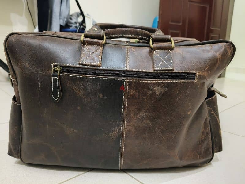 Vintage Genuine Leather Business Travel Handbag Messenger Work 3