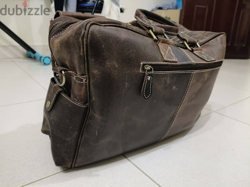 Vintage Genuine Leather Business Travel Handbag Messenger Work 4