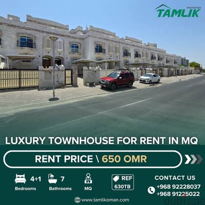 Luxury Townhouse for Rent in MQ | REF 630TB