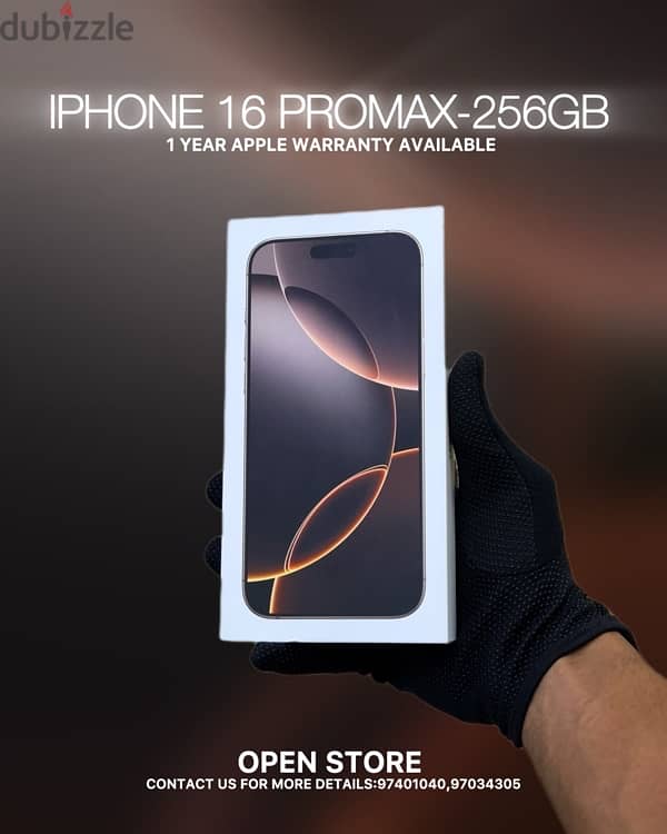 Iphone 16 Promax 256GB BRAND New Arabic- 1Year warranty 1