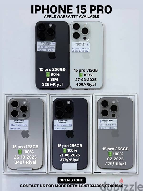 Iphone 15Pro 128GB ,256Gb,512GB Under warranty - Good battery nice pho 1