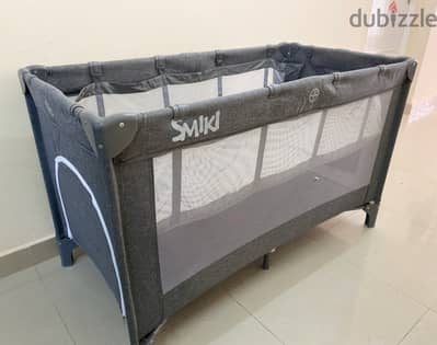 Smiki Baby Crib with FREE Baby Mattress